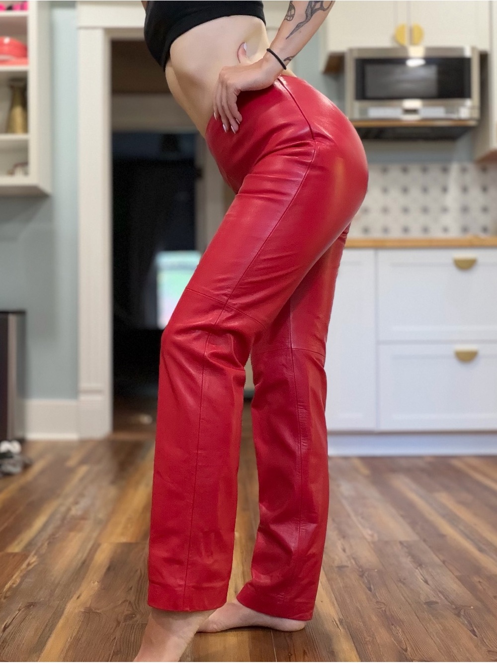 Vintage Y2K Dana Buchman Lambskin Leather Pants